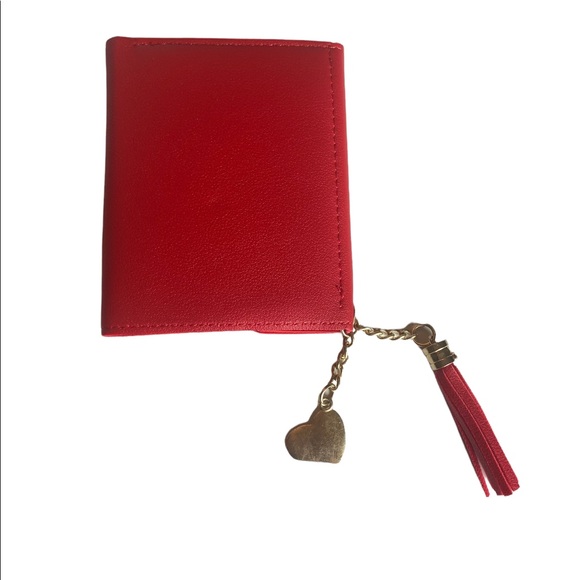 Faux Red Leather Mini Envelope Wallet - Picture 2 of 5
